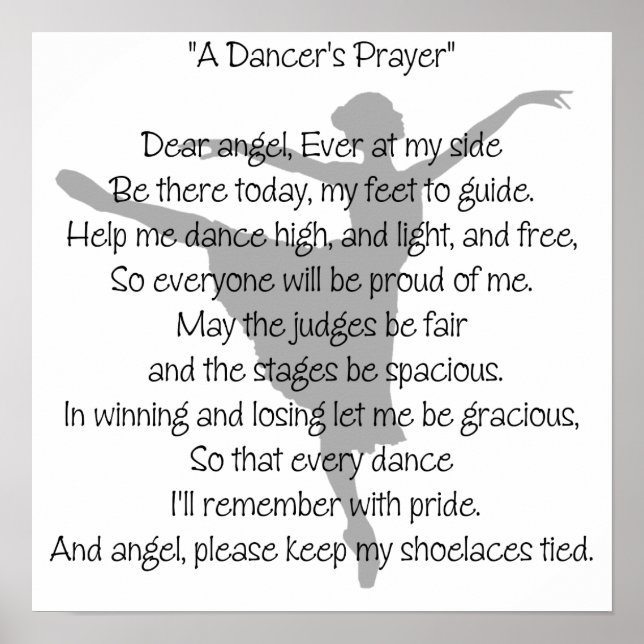 A Dancer's Prayer Dance Poster (Front)