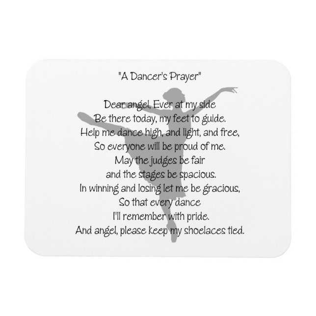 A Dancer's Prayer Magnet (Horizontal)