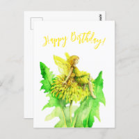 A dandelion Fairy watercolor painting