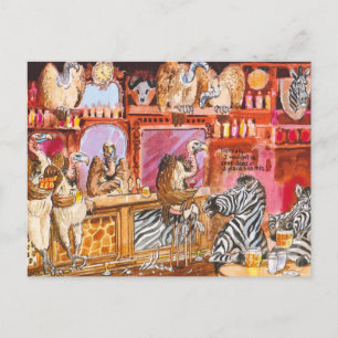 A dangerous bar postcard