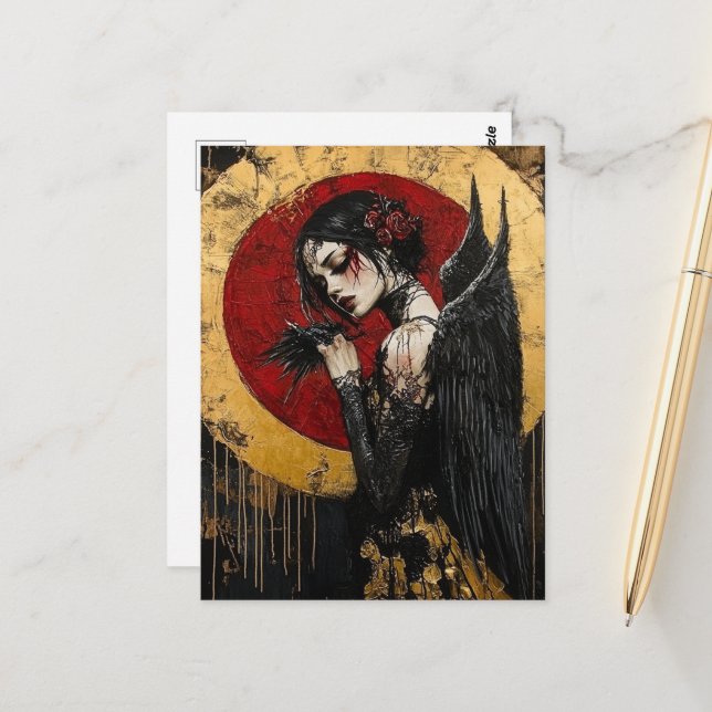 A dark angel postcard (Front/Back In Situ)