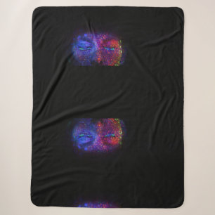 A Dark Painted Face Sherpa Blanket
