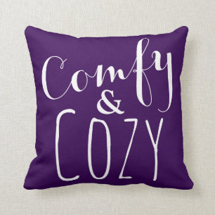 A Dark Purple Comfy Throw Pillow - Cosy Home Decor