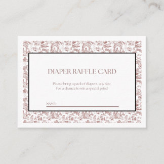 A Darling Arrival - Diaper Raffle Card