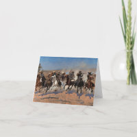 A Dash for the Timber by Frederic Remington
