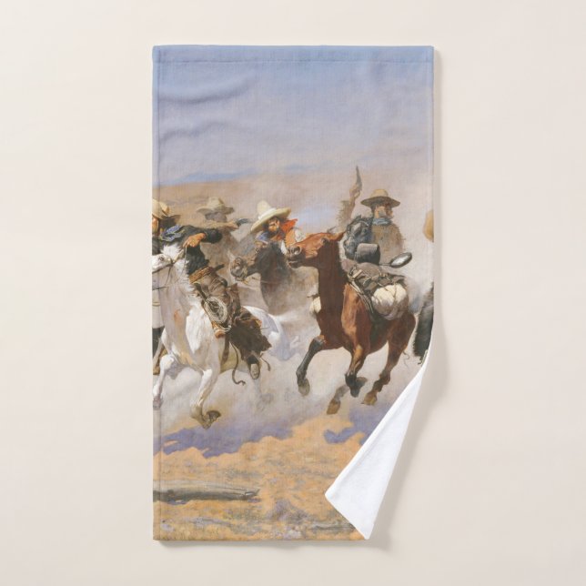 A Dash For Timber By Frederick Remington Hand Towel (Hand Towel)
