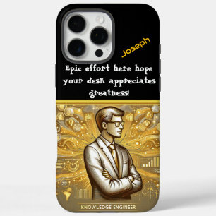 A Data Scientist Visualising Knowledge at Sunset iPhone 16 Pro Max Case