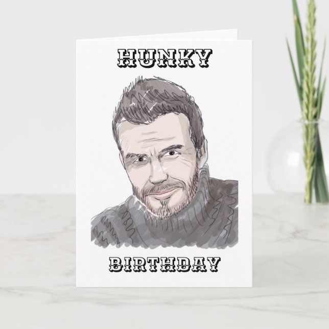 A David Beckham inspired birthday card (Front)