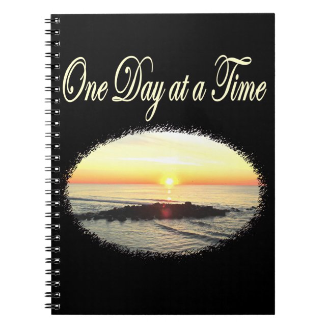 A DAY AT A TIME SUNRISE PHOTO SPIRAL NOTEBOOK (Front)