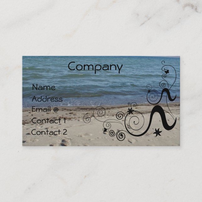 a day at the beach-Customise it Business Card (Front)