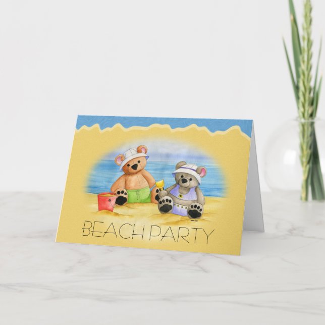 A Day at The Beach Invitation-Customise Invitation (Front)