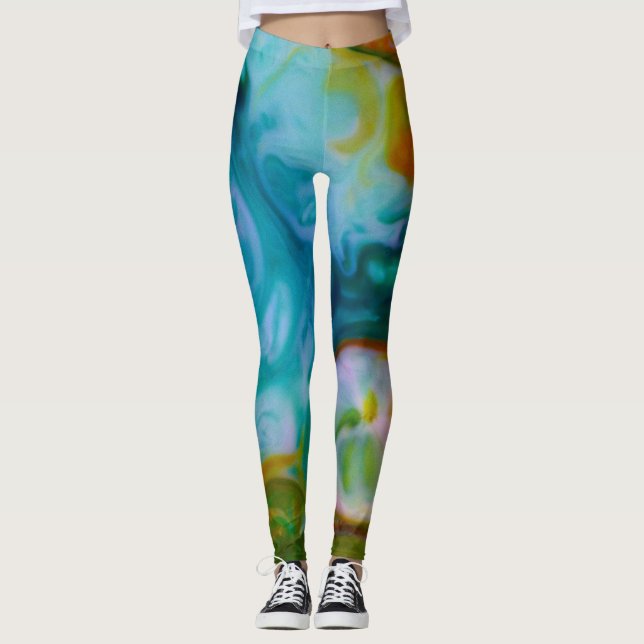 "A Day At The Beach" leggings (Front)
