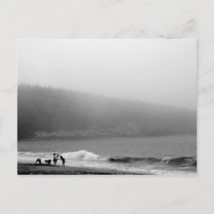 A Day at the Beach - Maine Postcard