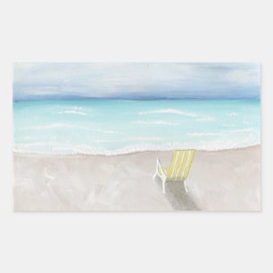A Day at the Beach Rectangular Sticker