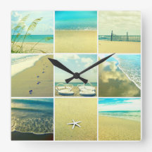 A Day at the Beach Wall Clock