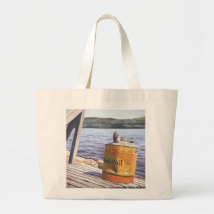 A Day at the Lake 1996 Large Tote Bag