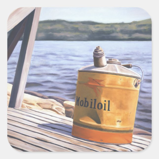 A Day at the Lake 1996 Square Sticker (Front)