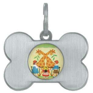 A Day At The Zoo Pet Name Tag