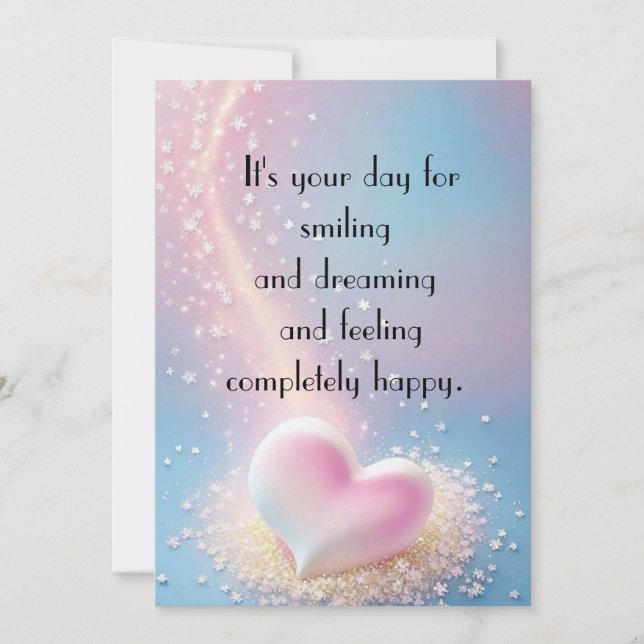 A Day for Smiling Birthday Card (Front)