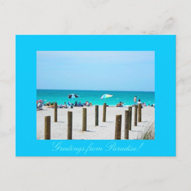 A Day in Paradise Postcard (Front)