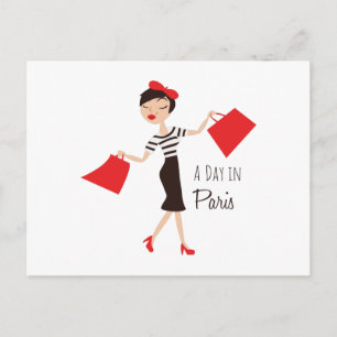 A Day In Paris Postcard