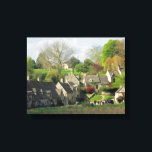 A Day in the Cotswolds in the UK Canvas Print<br><div class="desc">Canvas wall art of a lovely day in the Cotswolds in the UK showing houses and landscape with cheerful Spring colours.</div>