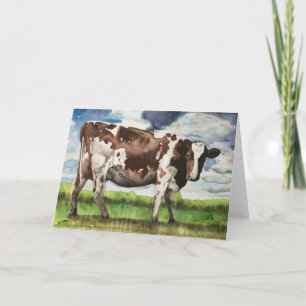 A Day in the Life of a Cow Thank You Card