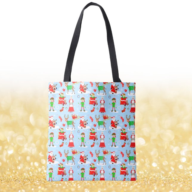 A Day In the North Pole During Christmas Tote Bag (Santa's North Pole: A Festive Tote Brimming with Christmas Cheer.)