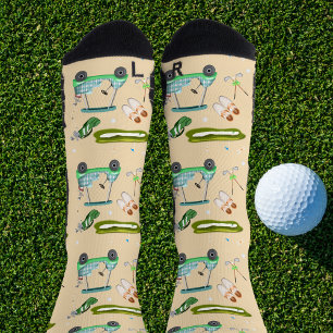 A Day Of Golfing Pattern Socks