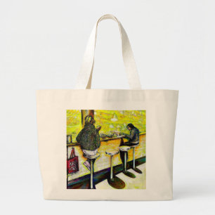A Day Off from Crazy Large Tote Bag