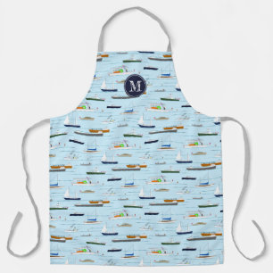 A Day On the River coastal boating nautical Apron