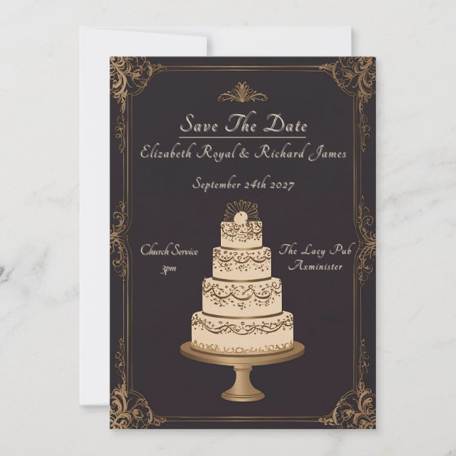 A Day to Remember Wedding Cake Wedding  Invitation (Front)
