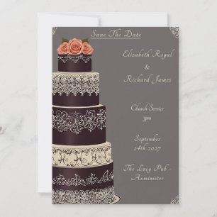 A Day to Remember Wedding Cake Wedding Invitation