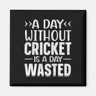 A Day Without Cricket Funny Cricket Player Cricket Magnet