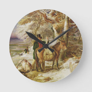 A Day's Sport, 1826 (oil on canvas) Round Clock