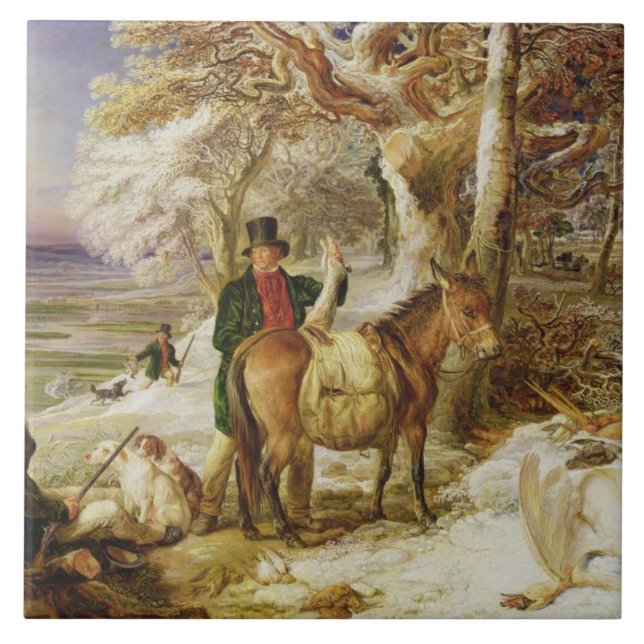 A Day's Sport, 1826 (oil on canvas) Tile (Front)
