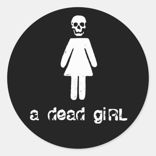 a dead girl sticker (Front)