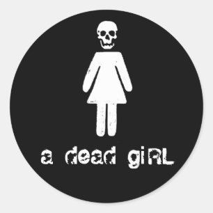 a dead girl sticker