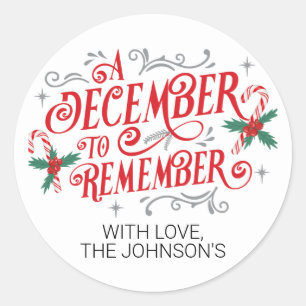 A December to Remember, Personalized Sticker