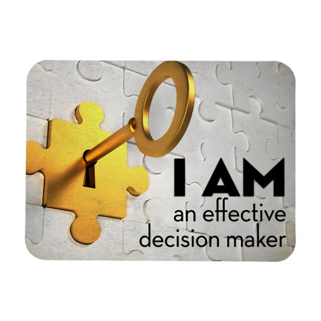 "A decision maker" Motivation Affirmation Flexible Magnet (Horizontal)