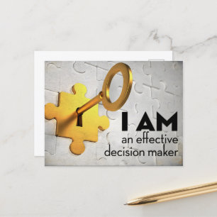 "A decision maker" Motivation Affirmation Postcard