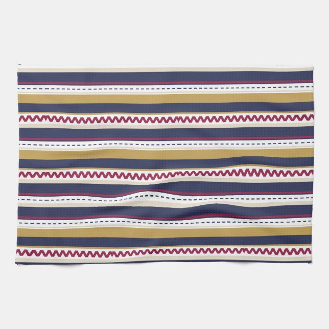 A decorative fabric features horizontal  tea towel (Horizontal)