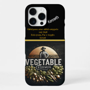A Dedicated Vegetable Farmer Tending Crops at Dawn iPhone 16 Pro Max Case