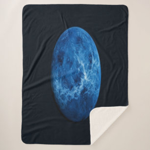 A Deep Blue Planet Sherpa Blanket
