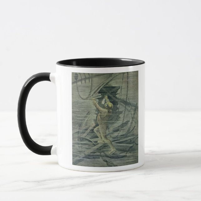 A Deep Sea Diver Looking at the Wrecks Mug (Left)