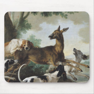 A Deer Chased by Dogs, 1725 Mouse Pad