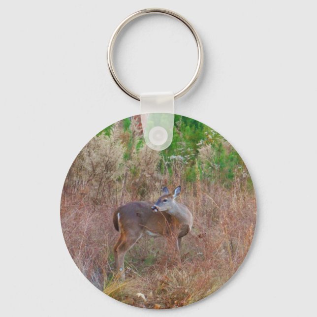 A Deer in the Tall Grass Key Ring (Front)