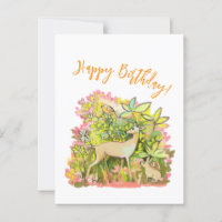 A deer, rabbit and bird friends painting