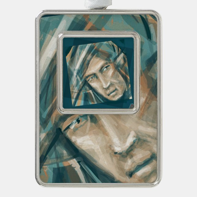 A Defiant Green Elf Silver Plated Framed Ornament (Front)