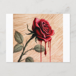 A delicate, intricate, and emotive rough colour postcard